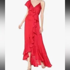 Jill Stuart One Shoulder Red Dress